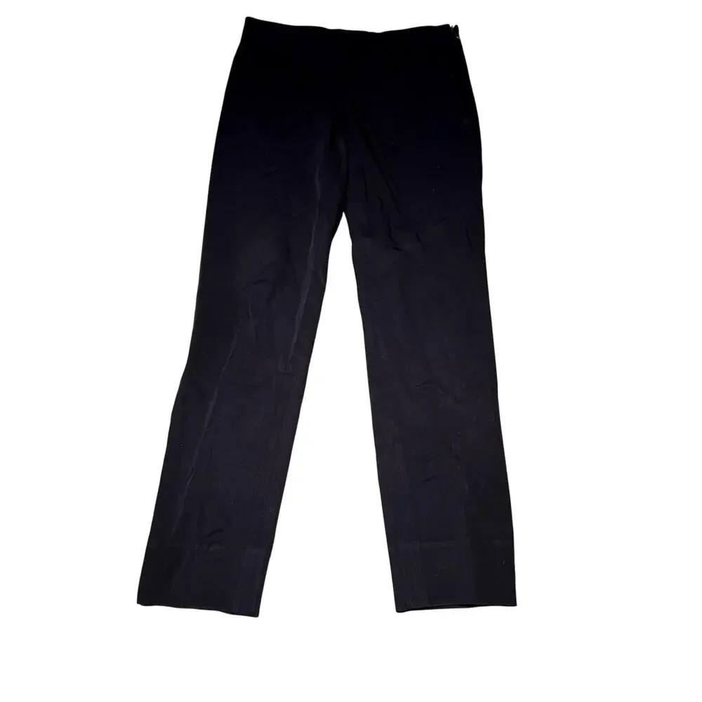Theory black stretch skinny pants womens 0 minimalist contemporary preppy